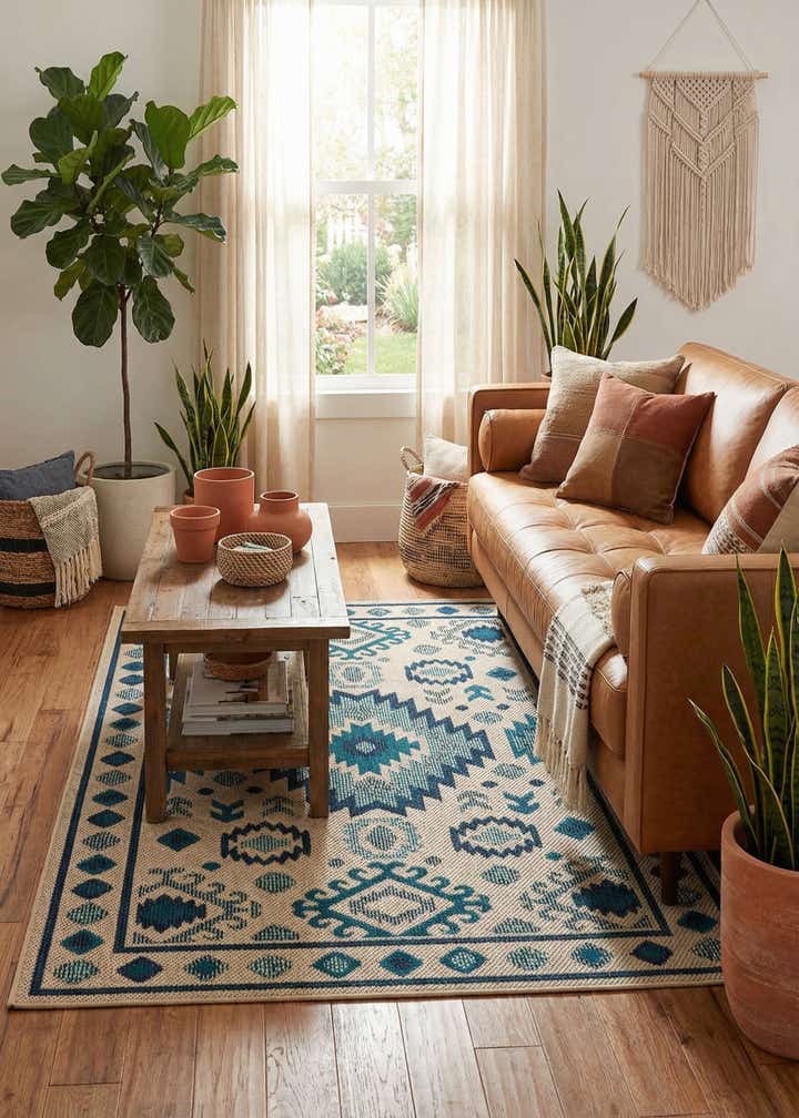 4' x 6' Easy-Clean Baja Indoor / Outdoor Rug