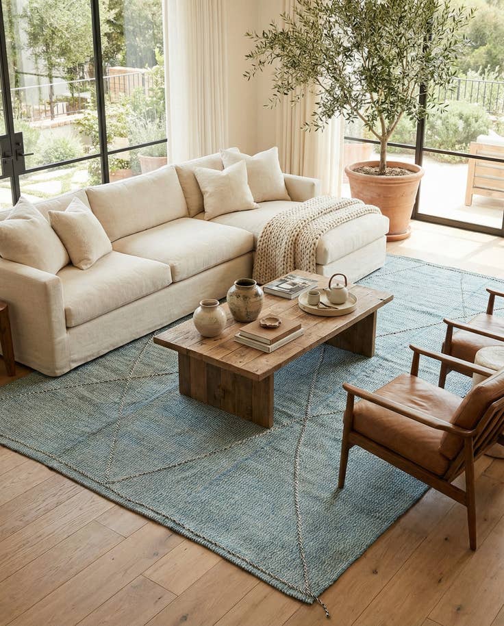 Detail image of 9' 9 x 14' 4 Hand Knotted Moroccan Wool Rug