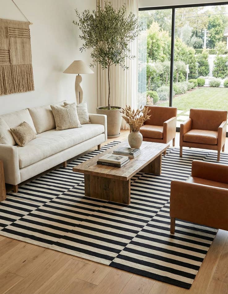 Detail image of 8' 7 x 9' 10  Hand Woven Kilim Modern Wool Rug