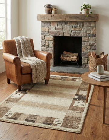 3' x 4' 2 Hand Knotted Kashkuli Gabbeh Wool Rug