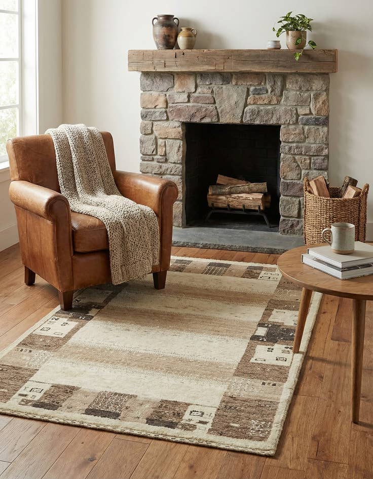 Detail image of 3' x 4' 2  Hand Knotted Kashkuli Gabbeh Wool Rug