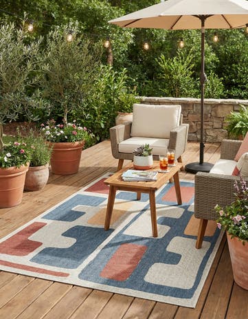 5' 3 x 8' Easy-Clean Baja Indoor / Outdoor Rug