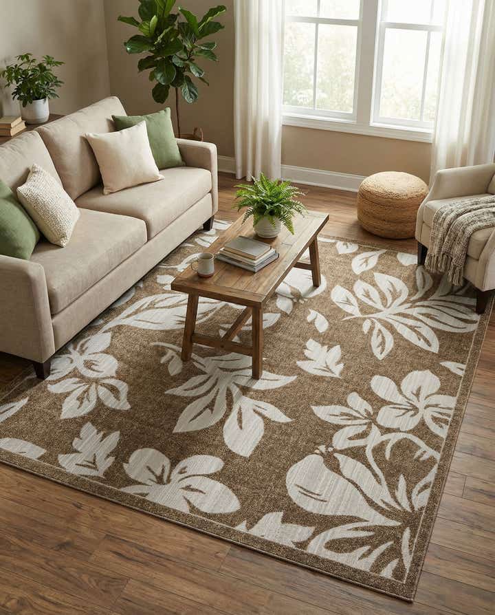 8' x 10' Easy-Clean Botanical Indoor / Outdoor Rug