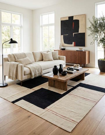 6' x 7' 8 Hand Woven Kilim Modern Wool Rug