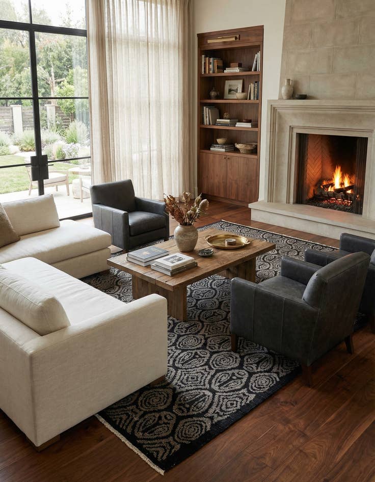 Detail image of 9' 1 x 12' 4  Hand Knotted Darya Wool Rug