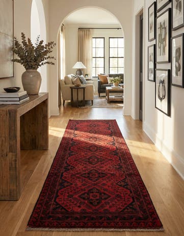 2' 8 x 9' 7 Hand Knotted Khal Mohammadi Wool Runner Rug