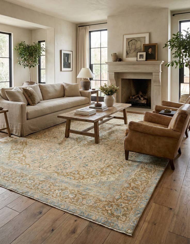 Detail image of 9' x 12' 3  Hand Knotted Ultra Vintage Persian Wool Rug