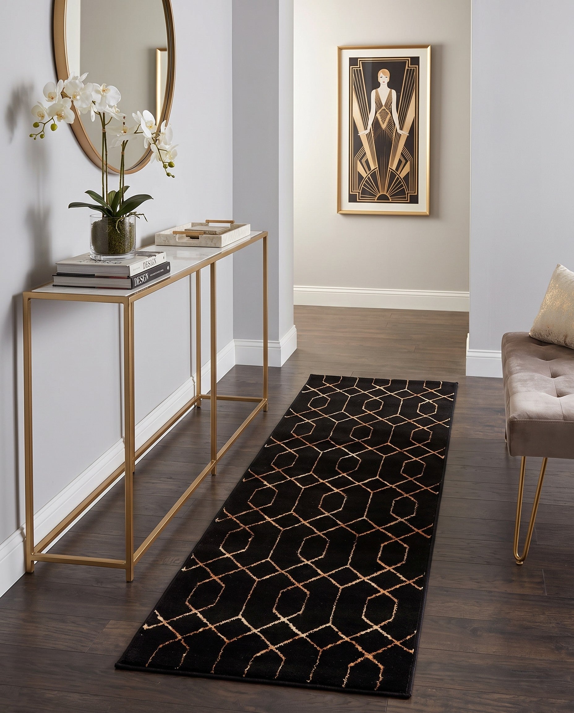 2' x 6' Marilyn Monroe™ Glam Trellis Runner Rug