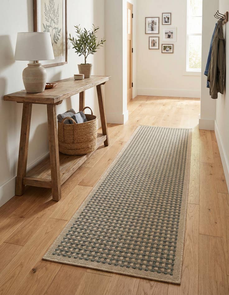 Detail image of 2' x 8'  Washable Border Indoor / Outdoor Runner Rug