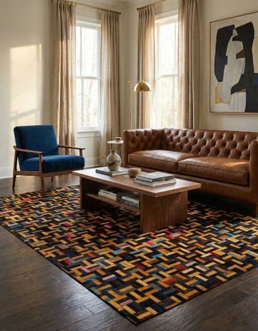 5' 1 x 7' 11 Cowhide - Patchwork Rug