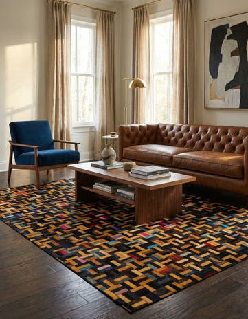 5' 1 x 7' 11 Cowhide - Patchwork Rug