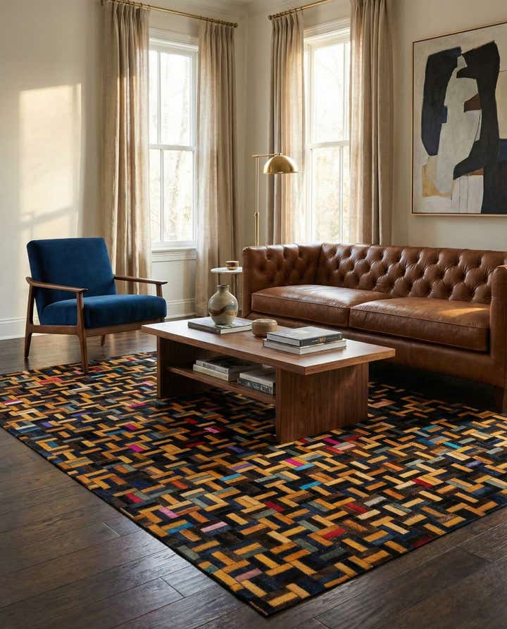 5' 1 x 7' 11 Cowhide - Patchwork Rug