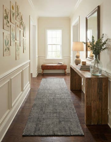 Earl Grey Hand Woven Jill Zarin English Manor Farmhouse Wool Runner Rug