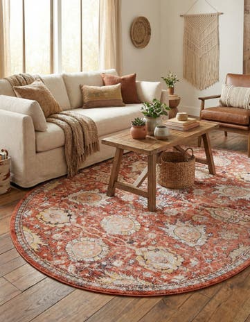 Brick Red Lola Oval Rug