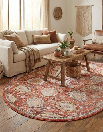Brick Red Lola Oval Rug