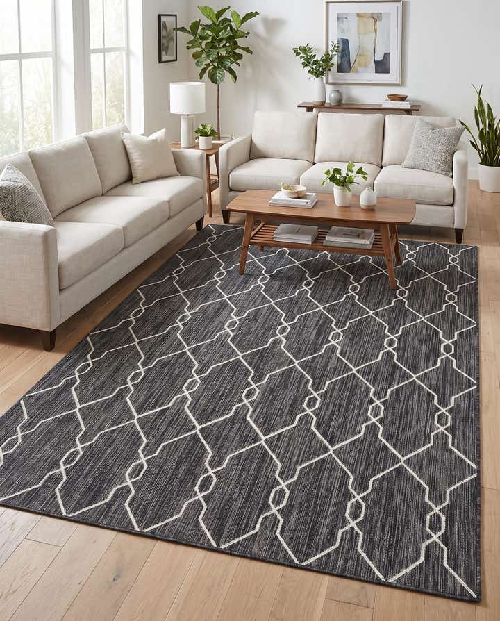 6' x 9' Easy-Clean Trellis Indoor / Outdoor Rug