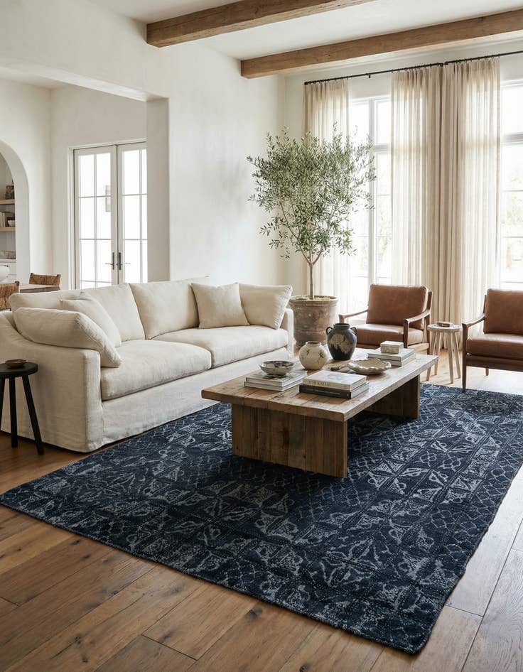 Detail image of 5' 10 x 8' 10  Hand Knotted Moroccan Rug