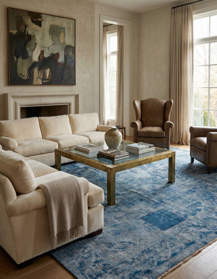 Detail image of 9' 1 x 12' 7  Hand Knotted Ultra Vintage Persian Wool Rug