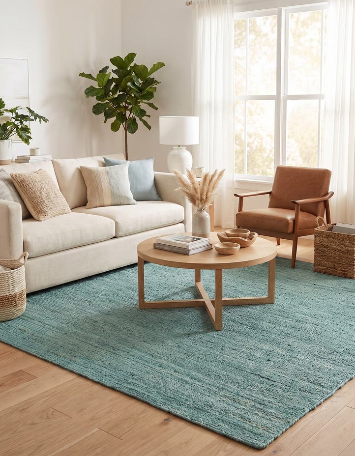 8' x 8' Handmade Braided Jute Square Rug
