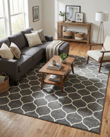  10' x 13' Lattice Frieze Rug