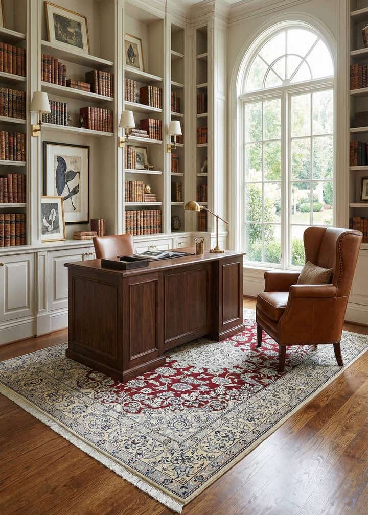 5' 1 x 8' 3 Hand Knotted Nain Persian Rug