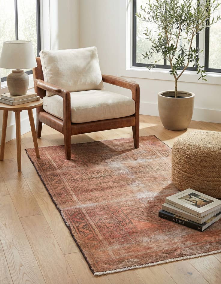 Detail image of 2' 9 x 5'  Hand Knotted Ultra Vintage Persian Wool Rug