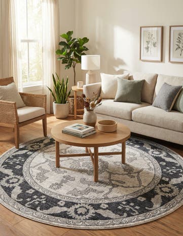 7' x 7' Eco Traditional Round Rug
