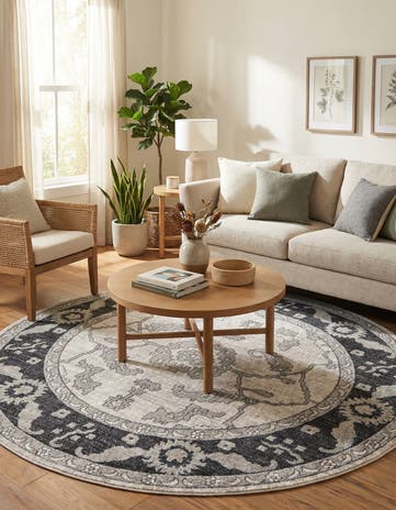 7' x 7' Eco Traditional Round Rug