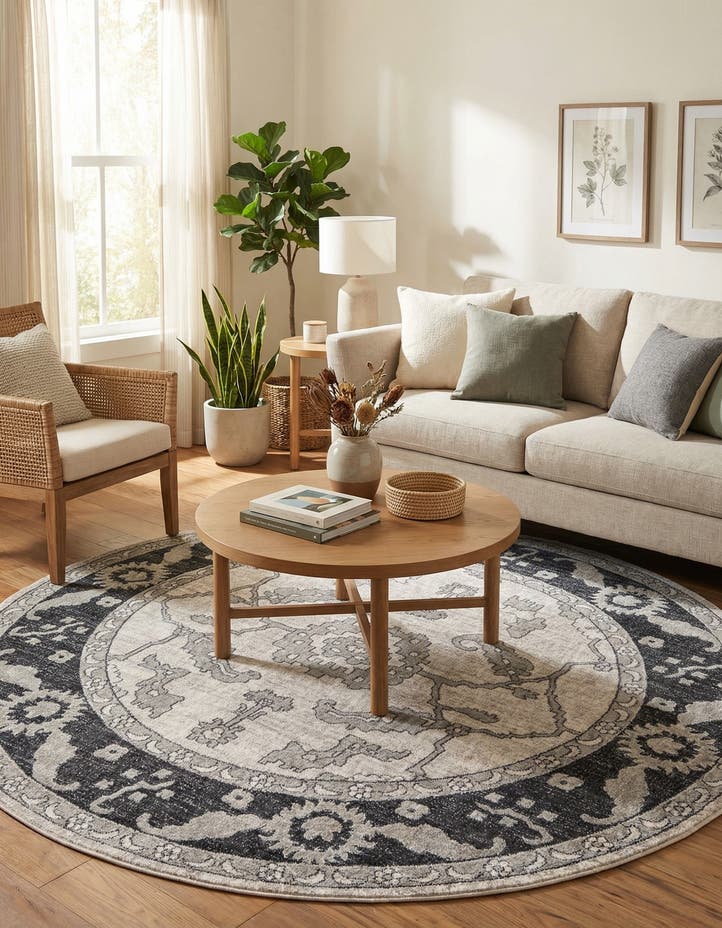 7' x 7' Eco Traditional Round Rug