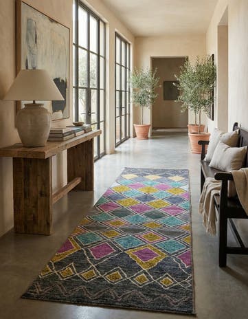 5' x 15' 2 Hand Knotted Moroccan Wool Runner Rug