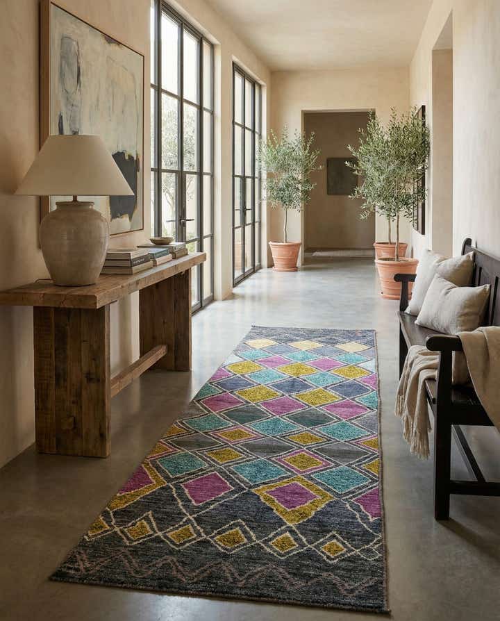 5' x 15' 2 Hand Knotted Moroccan Wool Runner Rug