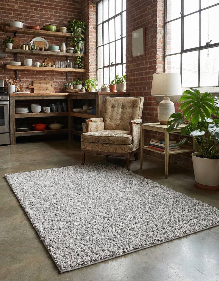 Detail image of 3' 3 x 5' 3 Comfort Solid Shag Rug