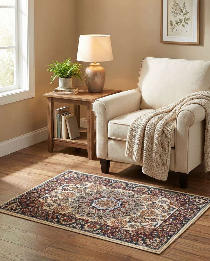 2' x 3' 1 Easy-Clean Traditional Indoor / Outdoor Rug