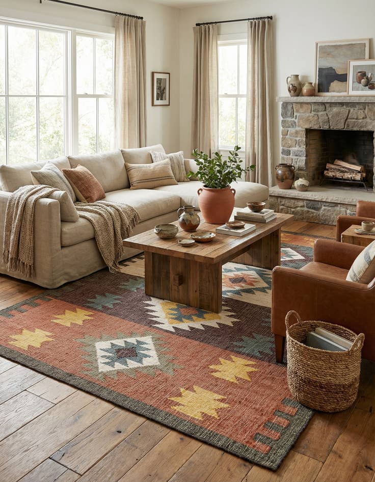 Detail image of 7' 10 x 10'  Hand Woven Kala Handwoven Jute Rug