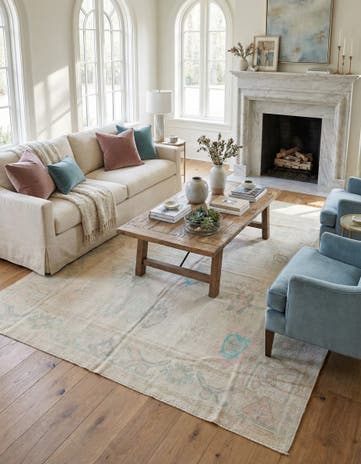 9' x 11' 5 Hand Knotted Oushak Wool Rug