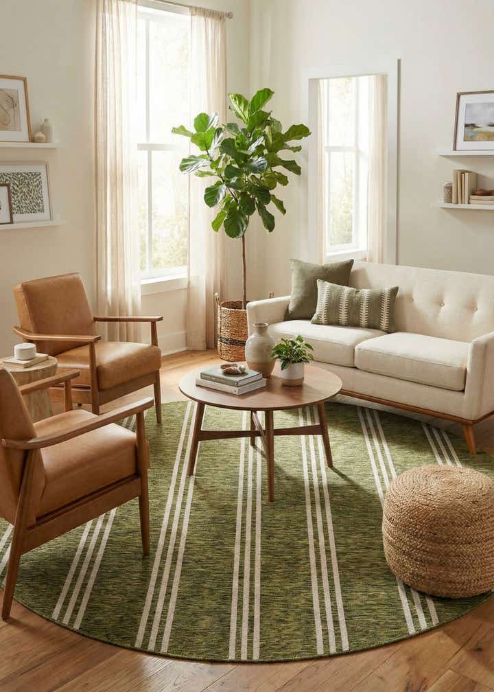10' 8 x 10' 8 Easy-Clean Jill Zarin Anguilla Indoor / Outdoor Round Rug