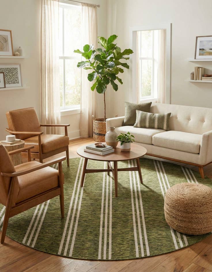 Detail image of 10' 8 x 10' 8  Washable Jill Zarin Anguilla Indoor / Outdoor Round Rug