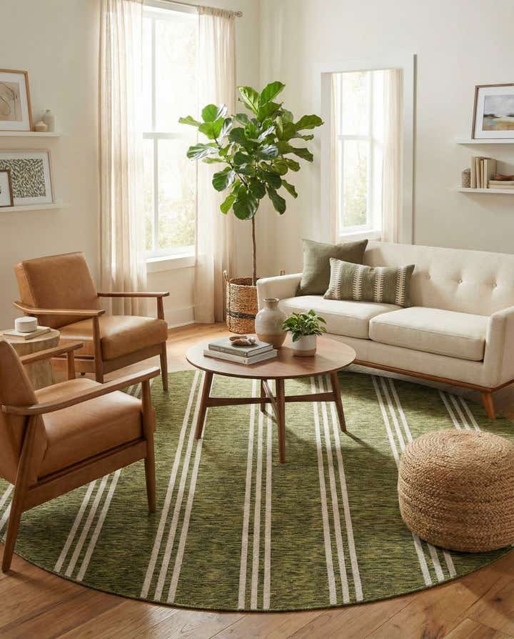 10' 8 x 10' 8 Easy-Clean Jill Zarin Anguilla Indoor / Outdoor Round Rug