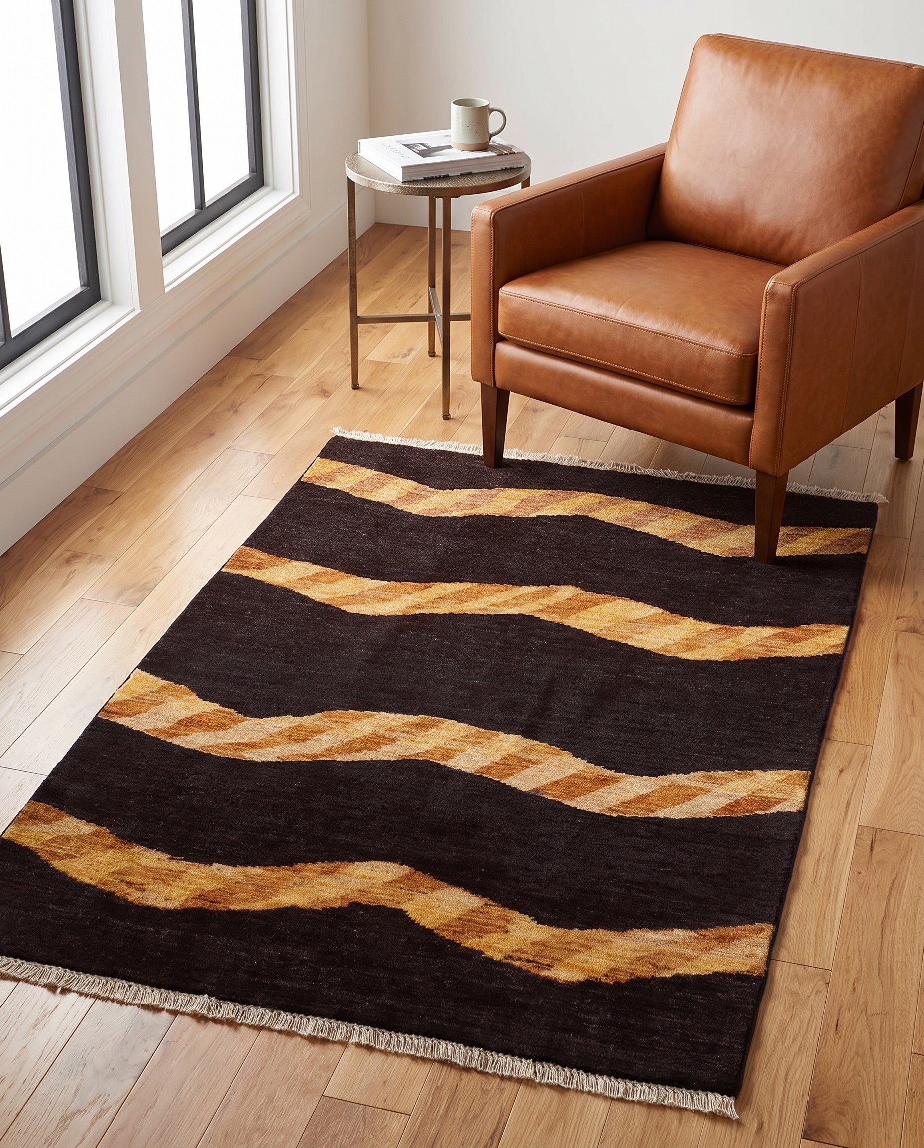 3' 10 x 5' 5 Hand Knotted Ziegler Modern Rug