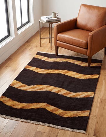 3' 10 x 5' 5 Hand Knotted Ziegler Modern Rug