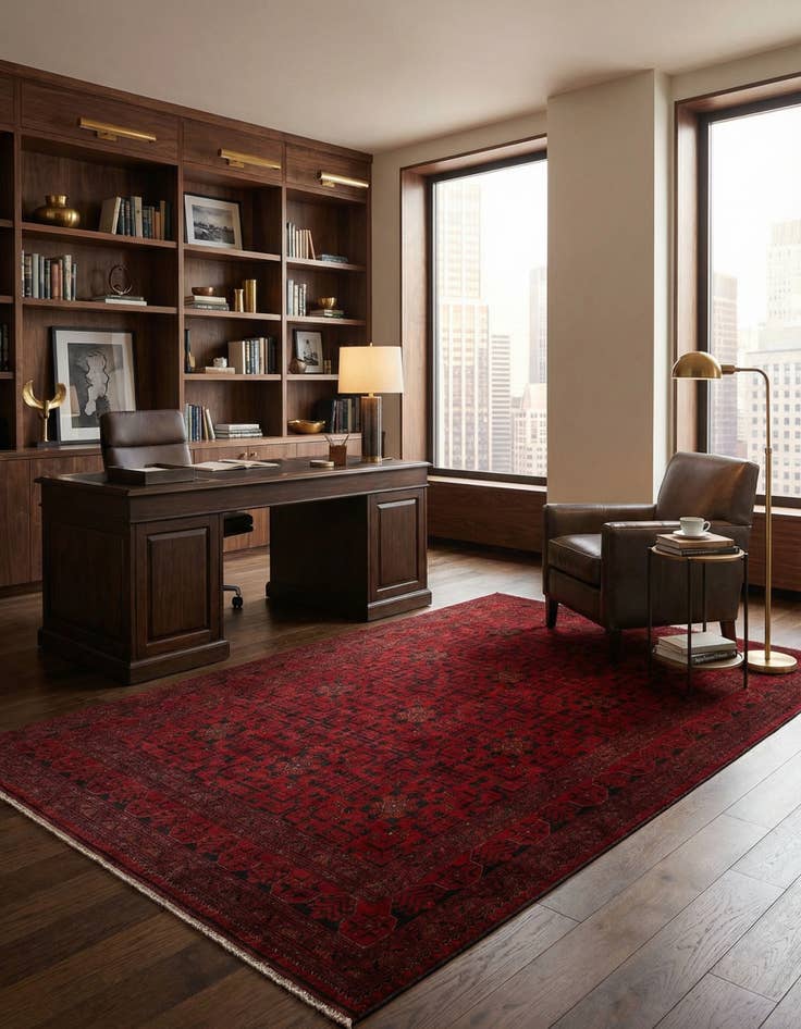 Detail image of 6' 8 x 9' 10  Hand Knotted Khal Mohammadi Wool Rug