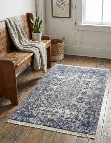 Gray and Blue Boutique Rug