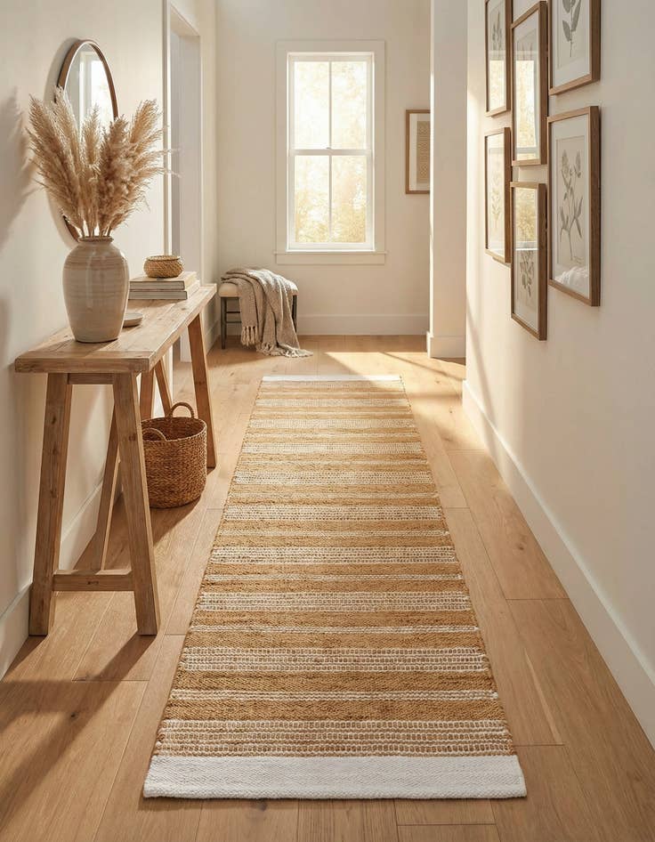 Detail image of  2' 7 x 12'  Hand Woven Lariat Runner Rug