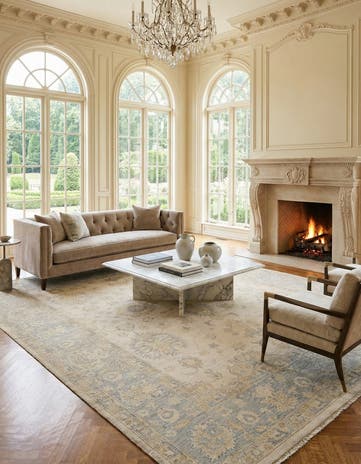 9' 10 x 13' 8 Hand Knotted Oushak Rug