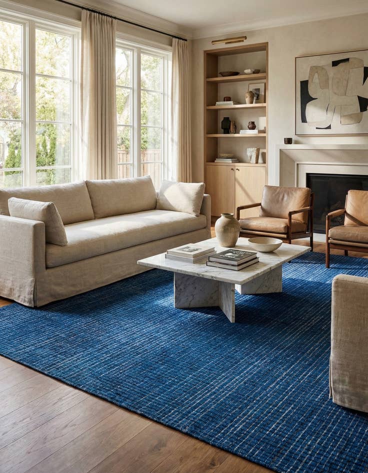 Detail image of 7' 8 x 9' 7  Hand Knotted Darya Wool Rug