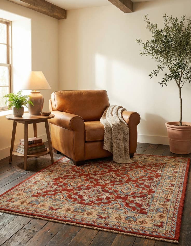 Detail image of 5' 2 x 6' 4 Hand Knotted Kazak Rug