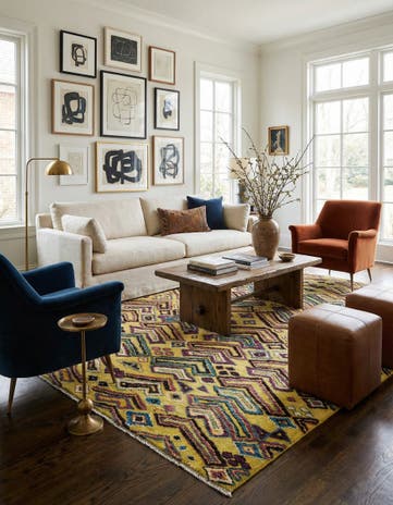 8' 1 x 10' 2 Hand Knotted Darya Wool Rug