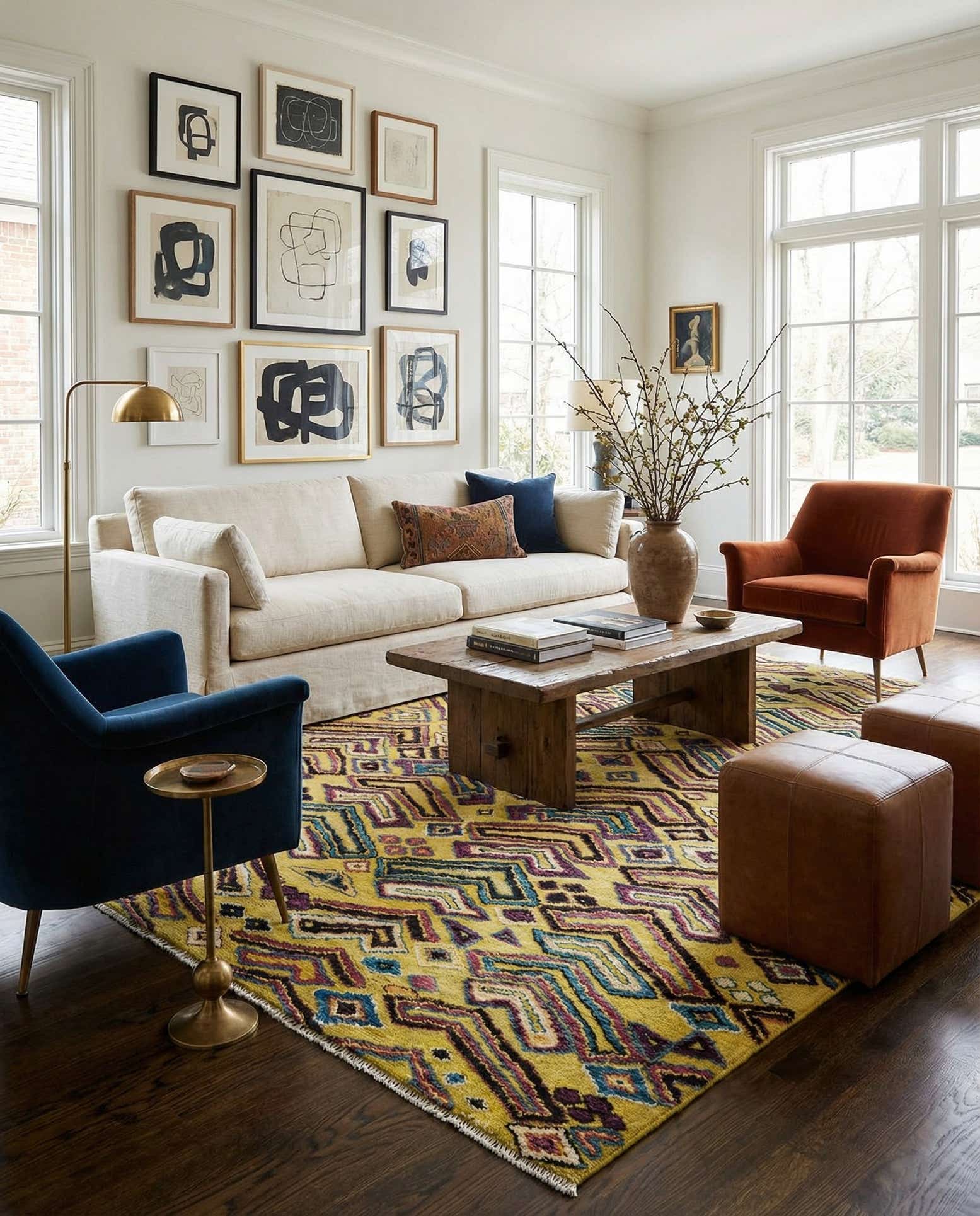 8' 1 x 10' 2 Hand Knotted Darya Wool Rug