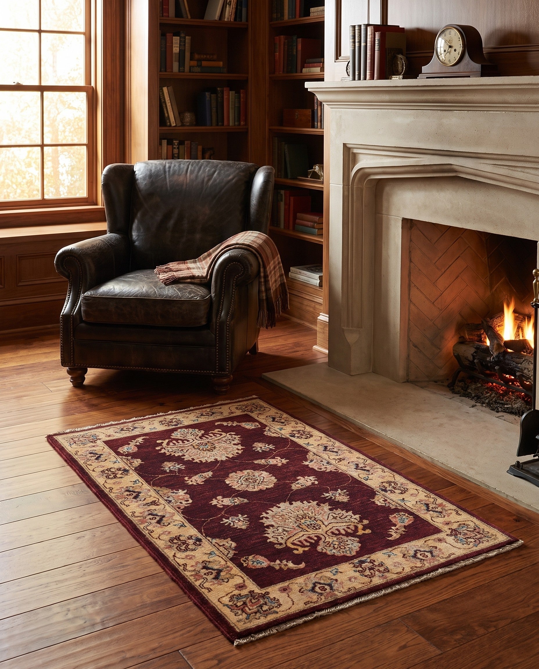 2' 7 x 4' 2 Hand Knotted Ziegler Rug
