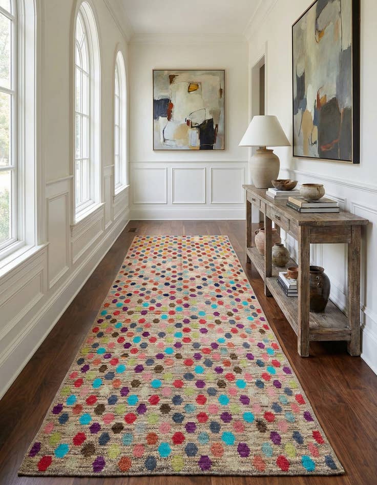 Detail image of 5' 4 x 15' 7  Hand Knotted Darya Wool Runner Rug